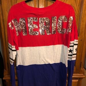 Victoria’s Secret Pink ‘Merica Bling crew L XL